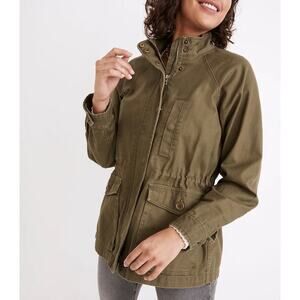 MADEWELL Northover Utility Jacket Womens Large Desert Olive Green Army Surplus